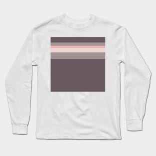 A refined medley of Dirty Purple, Grey, Pale Pink and Soft Pink stripes. Long Sleeve T-Shirt